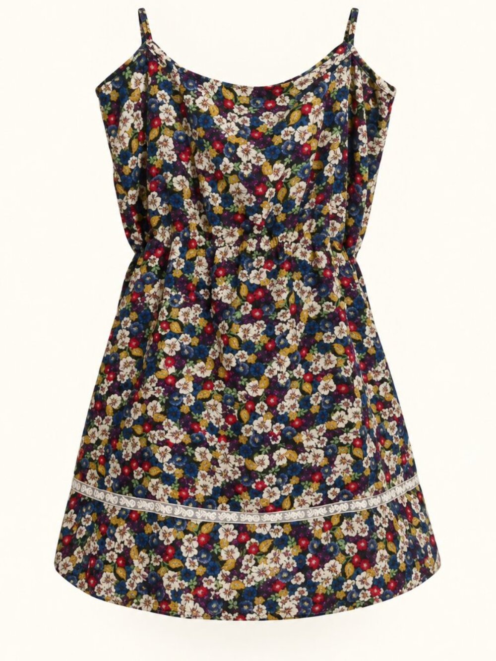 VASIA Multicolor Floral Spaghetti Strap Mini Dress M